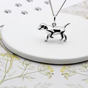 Sterling Silver Hound Dog Necklace