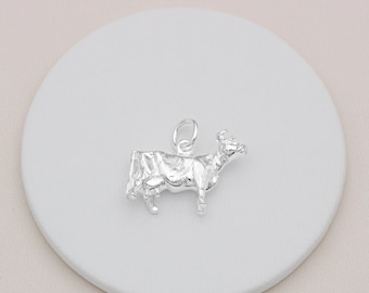 Sterling Silver Cow Charm