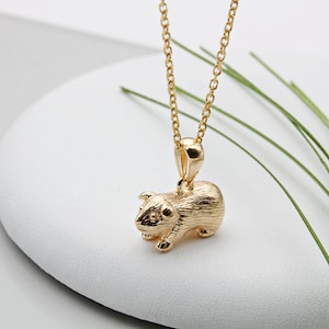 Sterling Silver and 18ct gold Vermeil Guinea Pig Necklace