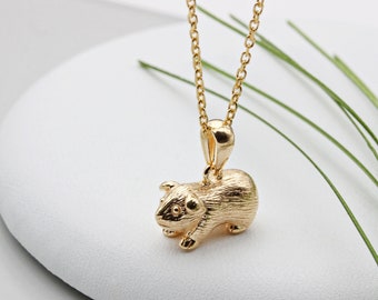 Sterling Silver and 18ct gold Vermeil Guinea Pig Necklace