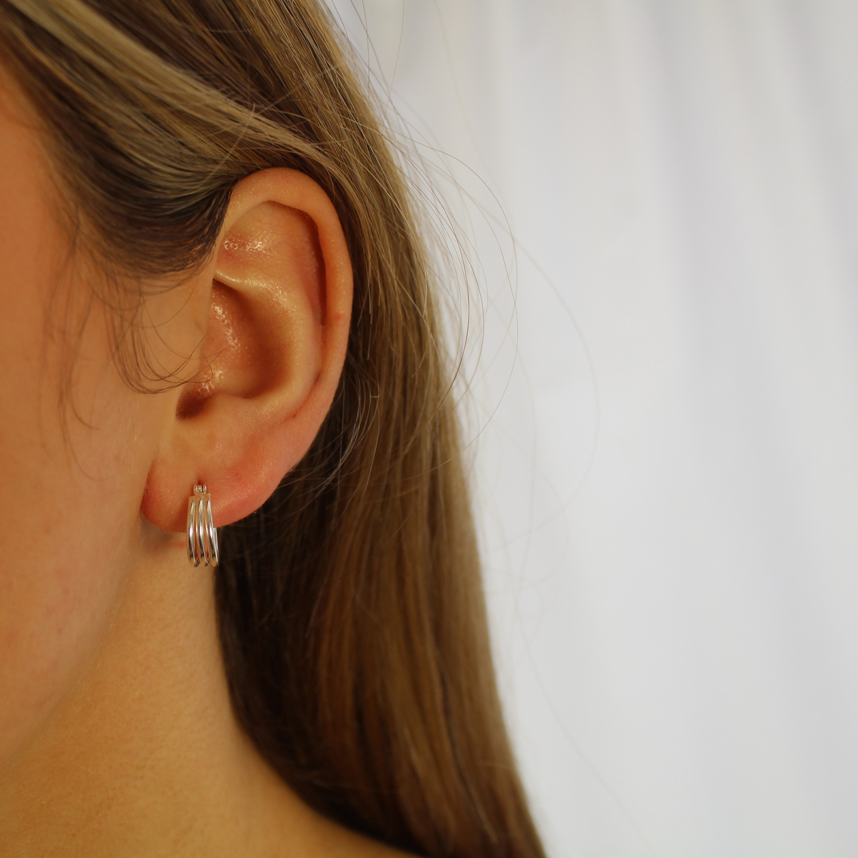 Sterling Silver Tube Hoop Earring Component, Priced per Pair