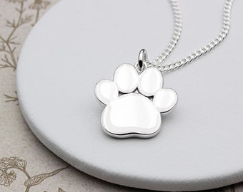 Sterling Silver Dog Paw Necklace