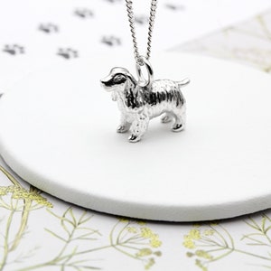 Sterling Silver Spaniel Dog Necklace