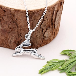 &quot;Halskette &quot;&quot;Springender Hase&quot;&quot; aus 925er Silber.&quot;