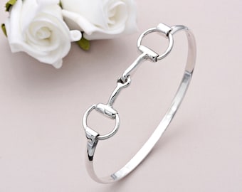 Sterling Silver Eggbutt Snaffle Bangle