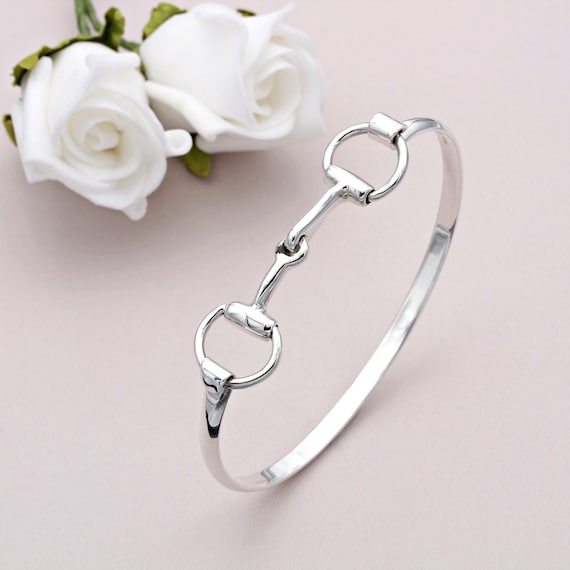 Sterling silver snaffle bangle Sterling silver snaffle bangle
