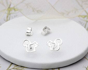 Sterling Silver Squirrel Ear Studs