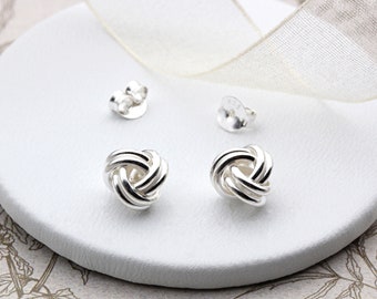 Sterling Silver Knot Ear Studs