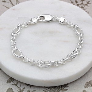 Sterling Silver Fancy Link Bracelet