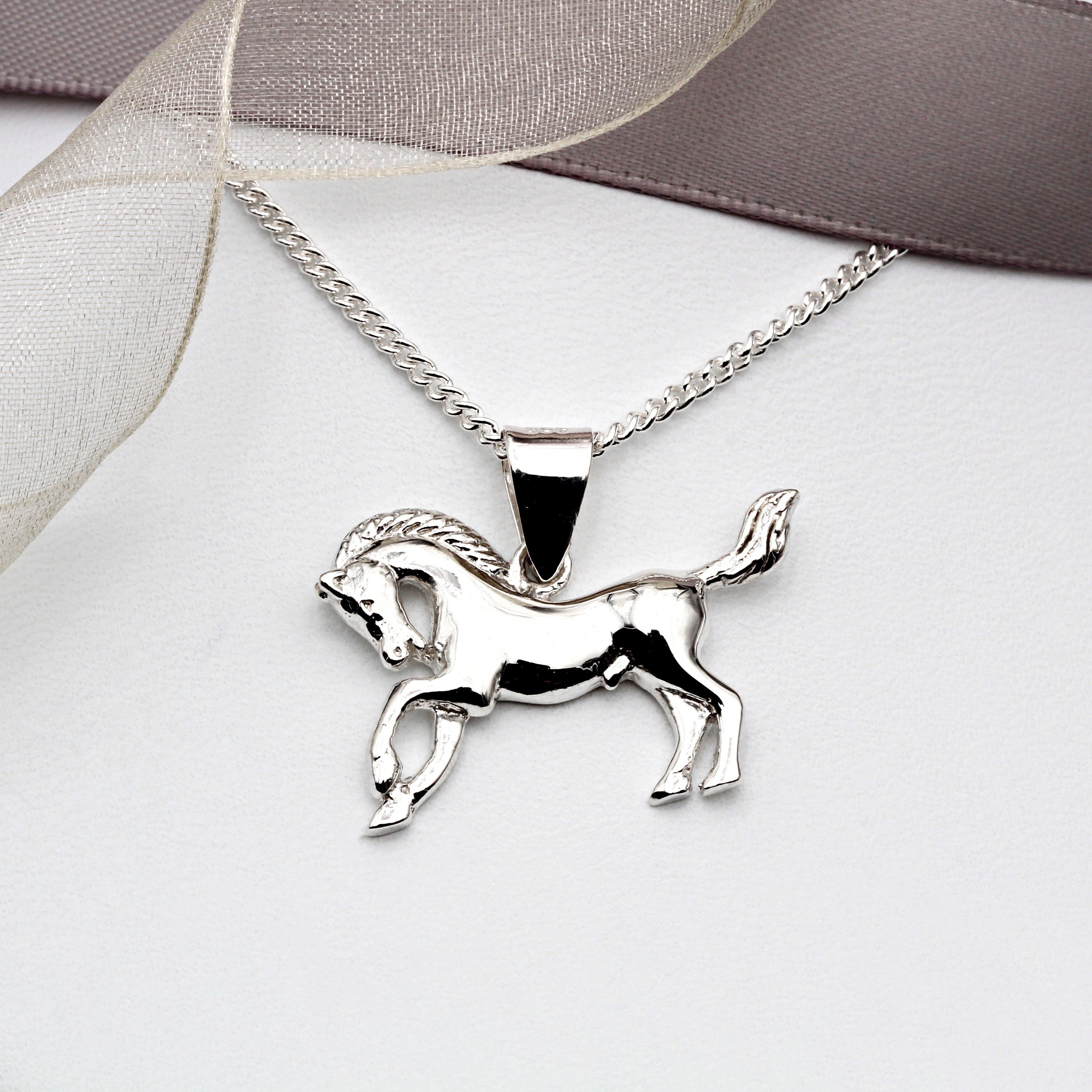 Sterling Silver Horse Necklace – The Roaming Horse