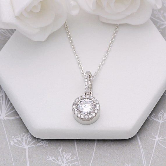 Sterling Silver and Cubic Zirconia Necklace