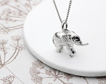Sterling Silver Elephant Necklace
