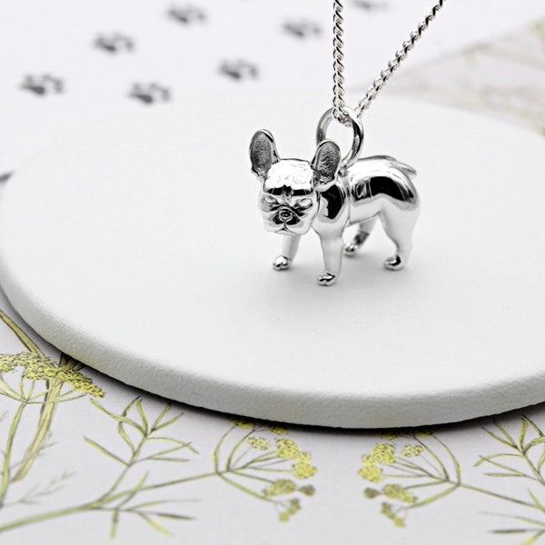 Sterling Silver French Bulldog Necklace