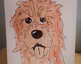 Greeting Cards: Golden Doodle Goldendoodle Original Watercolor Cards - Customize - One of a Kind