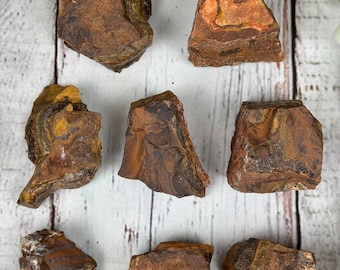 Raw Tiger's Eye Crystal Chunk: Natural Healing Stone, Meditation Decor