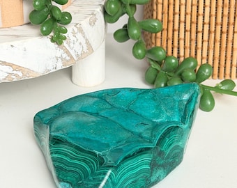 Malachite Chrysocolla Freeform | Malacholla Crystal Specimen | Mineral Display | Unique Crystal Decor | Spiritual Gift