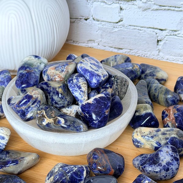 Sodalite Crystal Tumbles | Polished Sodalite Stones