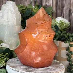 Polychrome Jasper Flame: Madagascar Desert Jasper Crystal Decor