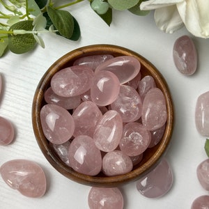 Rose Quartz Tumbled Stones | Heart Chakra Crystal for Love, Self-Love, Healing & Compassion | Pink Crystal Gemstones