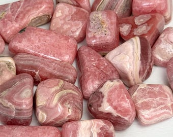 Rhodochrosite Tumbled Stone: Pink Argentina Healing Crystal