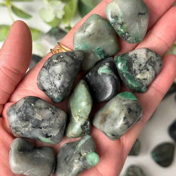 Emerald Tumbled Stone ~ Pocket Crystals