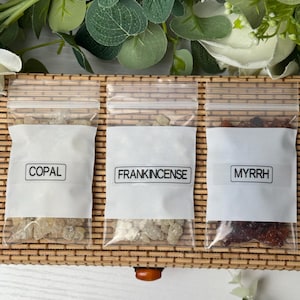 Resin Incense Sampler: Copal, Frankincense, Myrrh - Ritual Cleansing