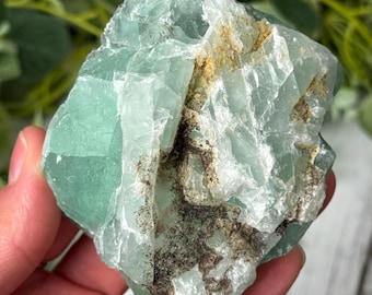 Raw Fluorite Crystal Chunk | Rough Fluorite | Natural Gemstone (13.5oz)