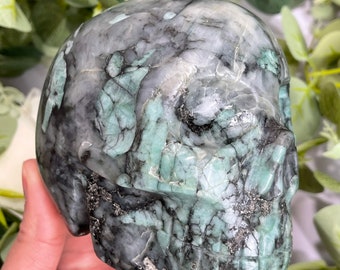 Emerald with pyrite skull ~ Crystals ~ Stones