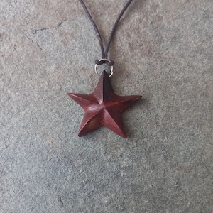 Wooden Star Necklace - Etsy Canada