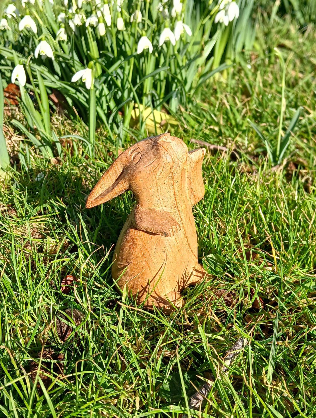 Polished Rabbit Cute Indivdually Handmade Wooden Rabbit Carved and Polished to a High ...