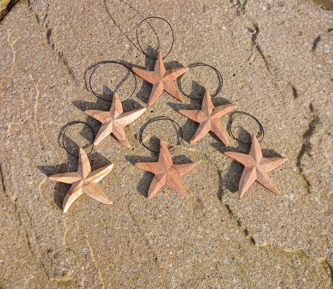 Rustic Handmade Wooden Stars,perfect for Chrismas Tree Decorations ...