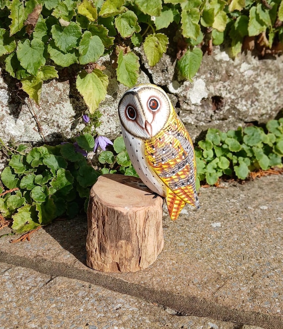 Stunningly Realistic Handcarved and Individually Painted Barn Owl 