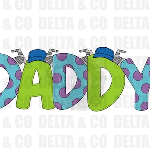 DADDY Monsters Inc Tshirt png verjaardagsontwerp