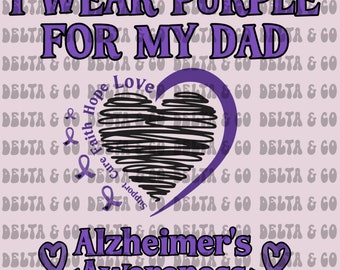 Sensibilisation à la maladie d'Alzheimer | Je porte du violet pour mon père