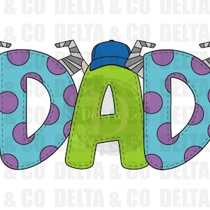 DAD Monsters Inc Tshirt PNG Geburtstag Design