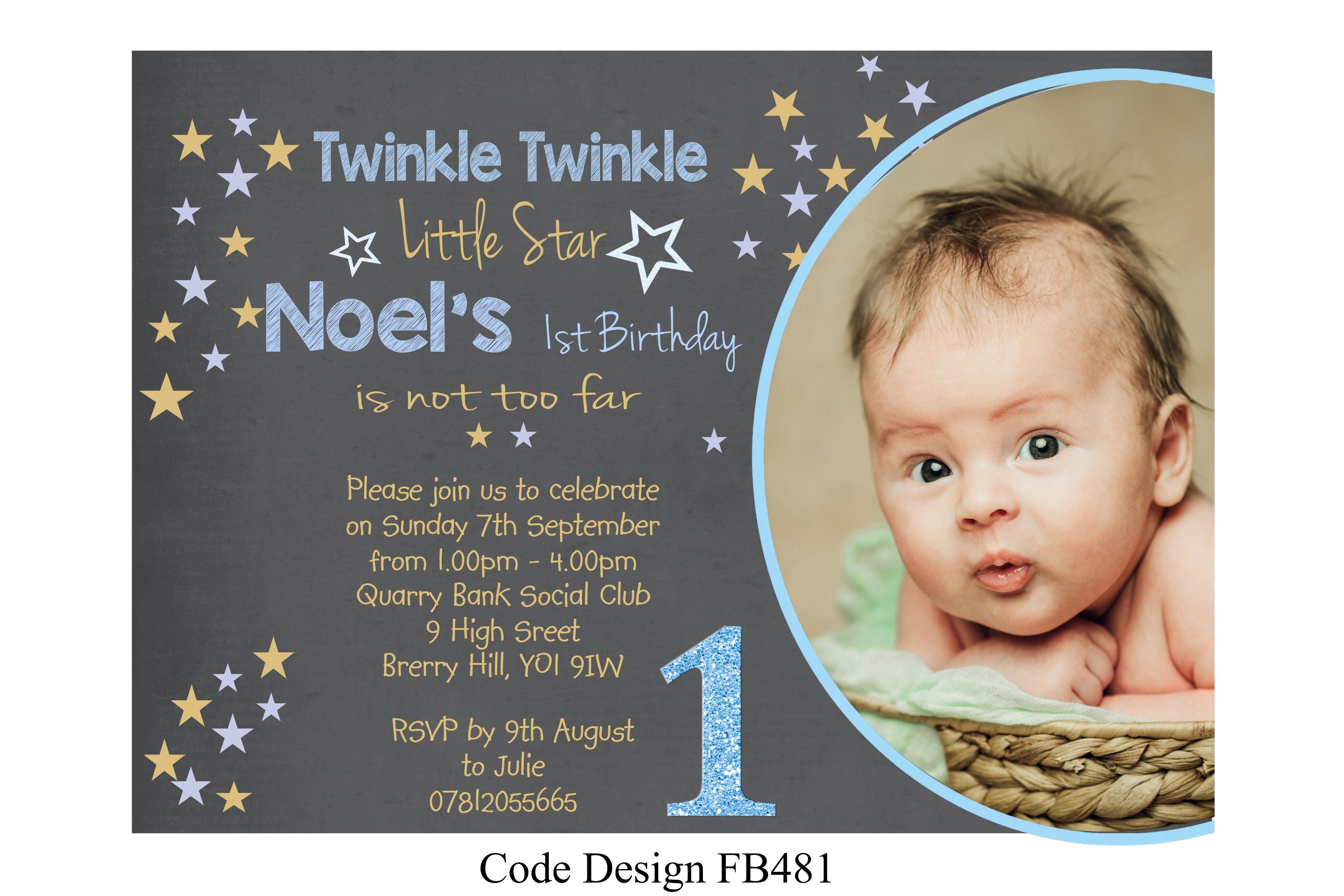 Jungen ersten Geburtstag Party personalisierte Einladung Etsy