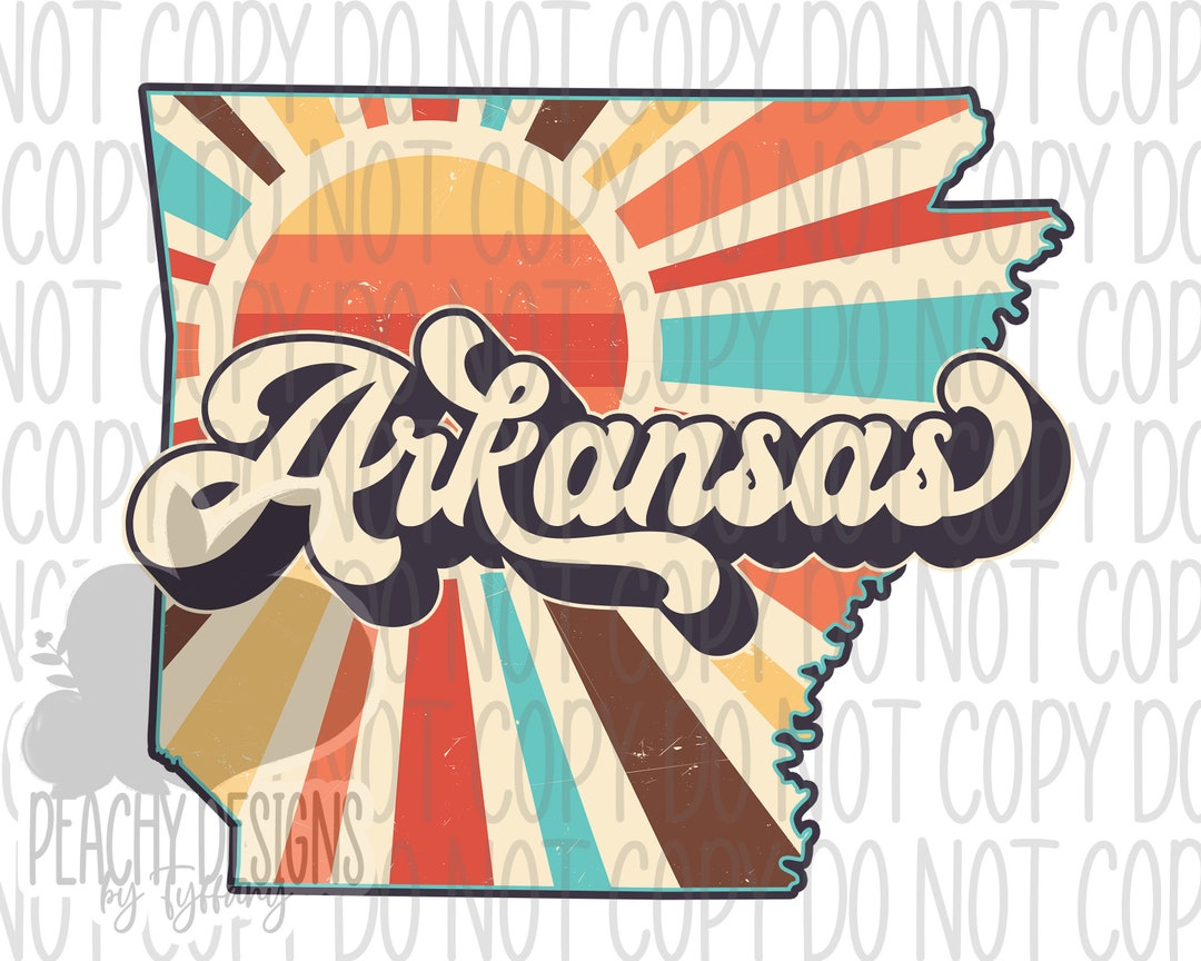 Retro Arkansas Png, Arkansas State Png, AR Clipart, Sublimation Designs