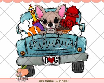 Chihuahua Digital PNG, Delicate Dog Illustration for Chihuahua Lovers