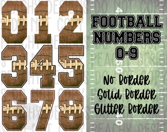 Football Numbers Font png, Football clipart, Football, Football Sublimation, Digital Download, Pee Wee Football, High school Football, DTG