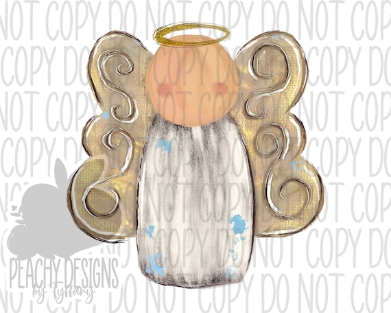 Angel PNG, Christmas Design, Digital Download, DTG Designs, Angel Sublimation, Merry Christmas, Xmas Design, Christmas PNG, hand drawn png