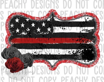 Fire Fighter png, Digital Download, Thin Red Line PNG, Fireman Design, Heart, Fireman, Fire Wife design, sublimation designs download, DTG
