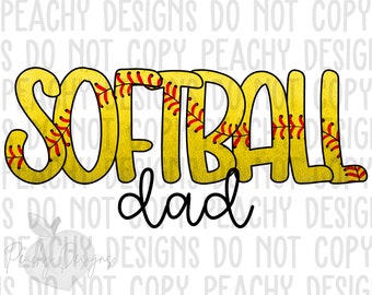 Softball Dad png, Softball clipart, Softball png, Softball Sublimation, Digital Download, Love Softball, Softball design, Softball DTG