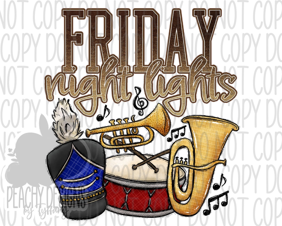 Friday Night Lights Png Football Clipart Marching Band Etsy