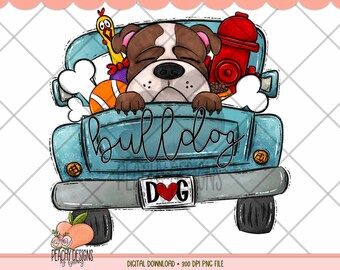 Bulldog Digital PNG, Robust Dog Illustration for Bulldog Enthusiasts