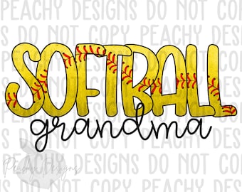 Softball Grandma png, Softball clipart, Softball png, Softball Sublimation, Digital Download, Love Softball, Softball design, Softball DTG