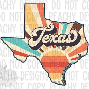 Retro Texas Png, Texas State png, Texas Clipart, Sublimation designs, DTG, Texas Sublimation Design, States Clipart, Vintage Texas