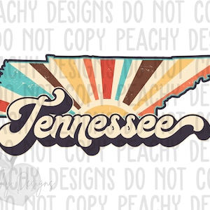 Retro Tennessee Png, Tennessee State, TN Clipart, Sublimation designs, Tennessee Sublimation Design, States Clipart, Vintage Tennessee