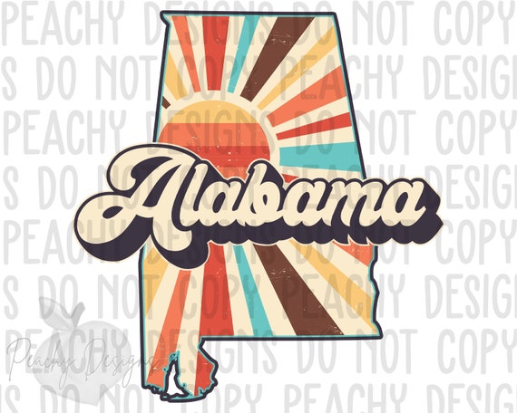 Retro Alabama Png Alabama State png Alabama Clipart Diseños | Etsy