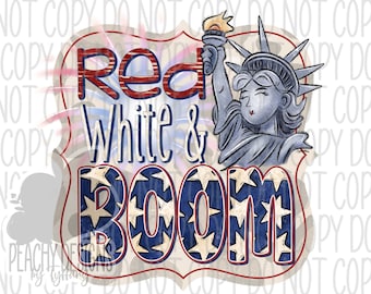 July 4th png, Red White and Boom, Patriotic, Freedom design, leopard, memorial day clipart, digital download, forth of July png, sublimation