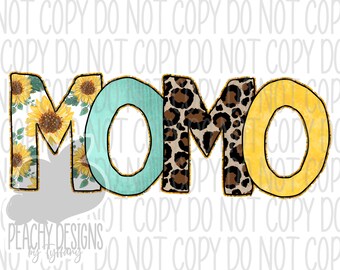 Momo png, Sunflower clipart, Grandmother design, Grandma, Mothers day Sublimation, Digital Download, happy mothers day png, Leopard Granny